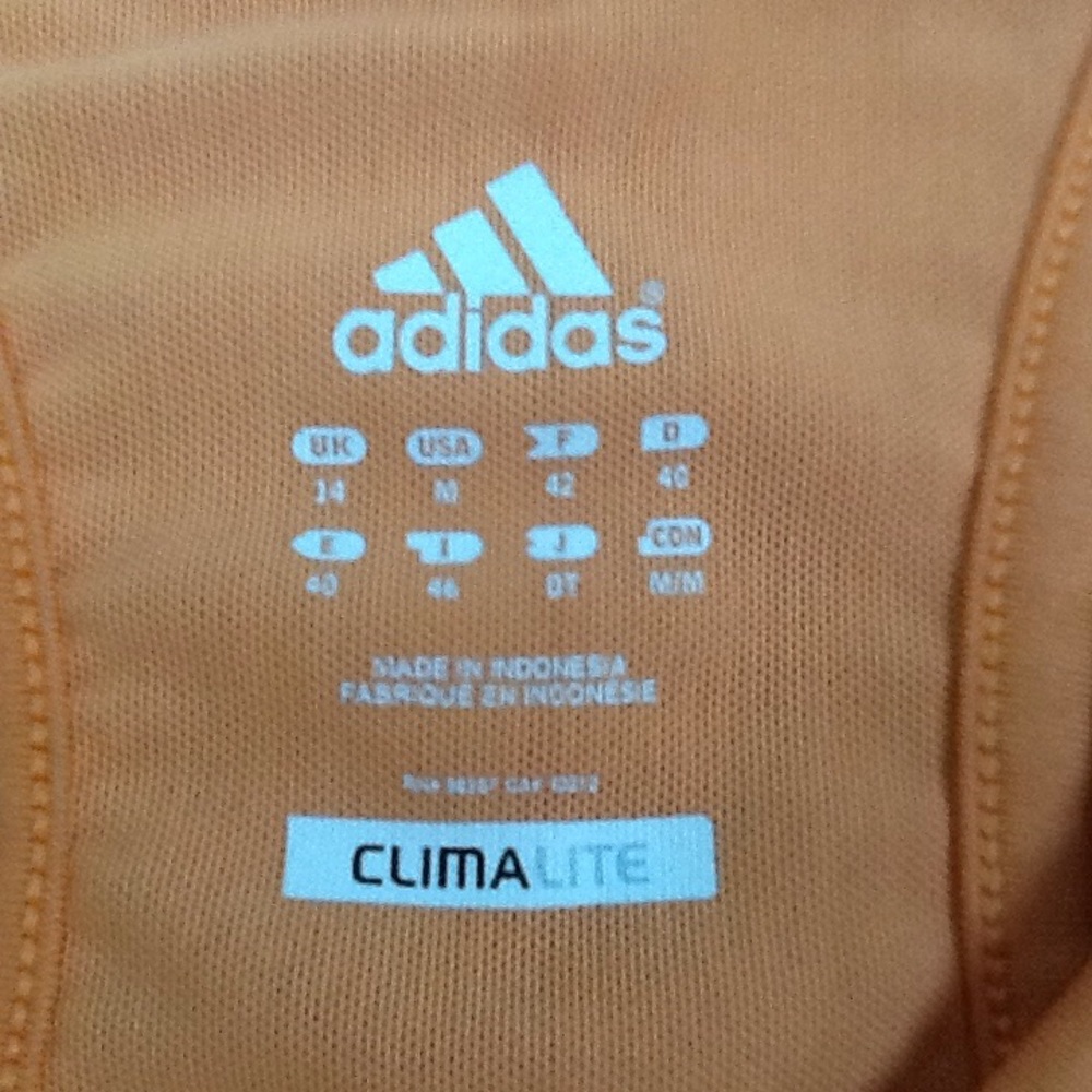 Adidas Climalite Racerback Tank Orange Sz M - Picture 8 of 12